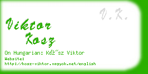 viktor kosz business card